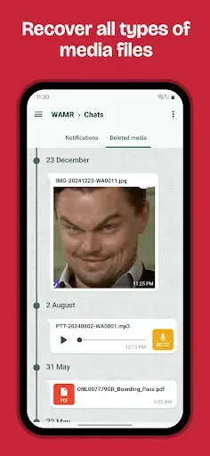 Скриншот 5 — WAMR: Reveal deleted messages!