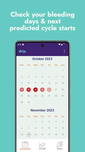 Скриншот 3 — drip period & cycle tracker