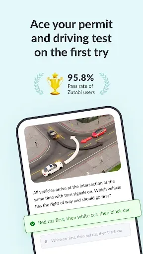 Скриншот 1 — Zutobi: Permit & Driving Prep