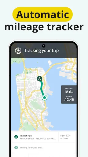 Скриншот 1 — Mileage Tracker by Driversnote