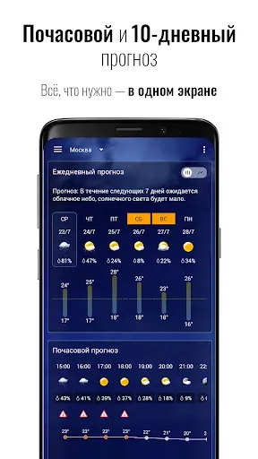 Скриншот 4 — Прозрачные часы погоды Pro