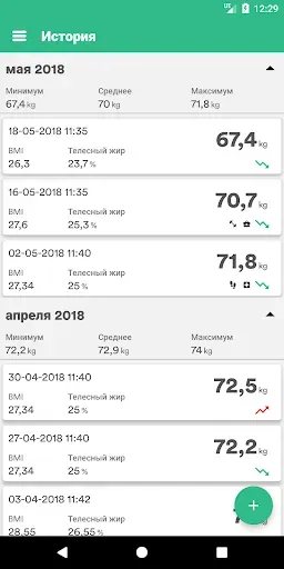 Скриншот 3 — Весовой трекер - Похудеть легк