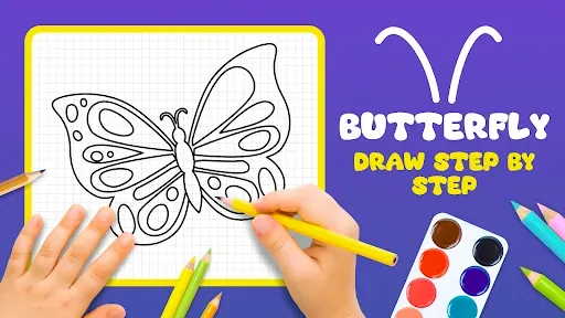 Скриншот 1 — Butterfly Draw Step by Step