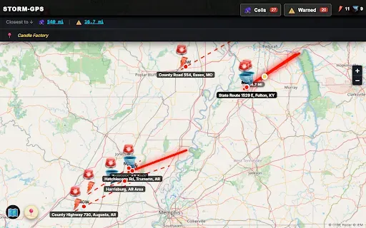 Скриншот 8 — STORM-GPS: Tornado Tracker