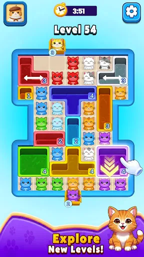 Скриншот 2 — Drop Cat: Color Hole Puzzle
