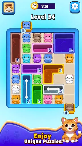 Скриншот 4 — Drop Cat: Color Hole Puzzle