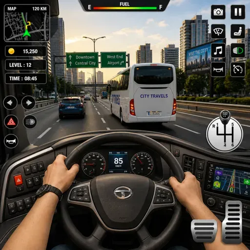 Скриншот 1 — Ultimate Bus Driving 3d Game