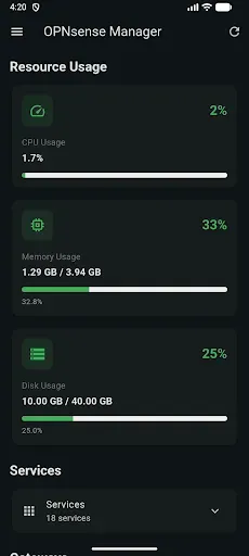 Скриншот 1 — OPNsense Manager