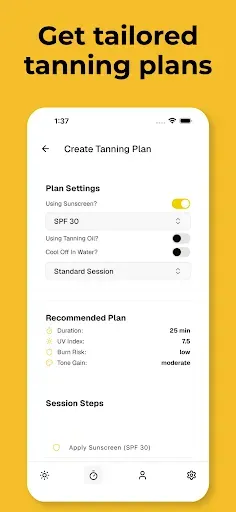 Скриншот 3 — UV Tan: Tanning & Sun Tracker