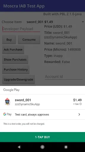 Скриншот 2 — Moscra test app