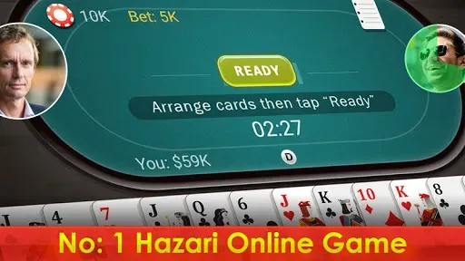 Скриншот 1 — Hazari - 1000 Points Card Game