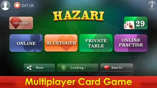 Скриншот 2 — Hazari - 1000 Points Card Game