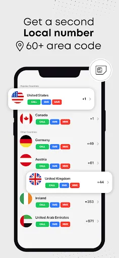 Скриншот 2 — Второй номер телефона DoCall
