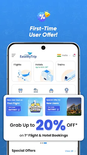 Скриншот 4 — EaseMyTrip Flight, Hotel, Bus