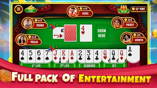 Скриншот 1 — Indian Rummy Offline Card Game