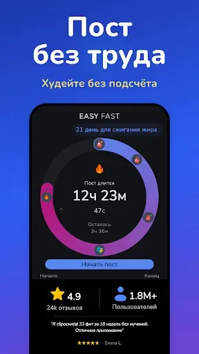 Скриншот 1 — Easy Fast: Интерв. Голодание