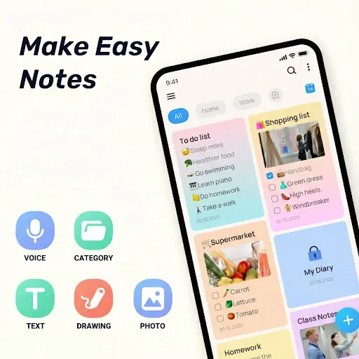 Скриншот 1 — EasyNote AI: Smart Notes