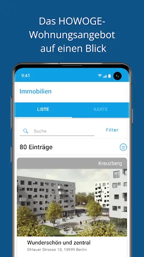Скриншот 3 — HOWOGE Wohnungssuche
