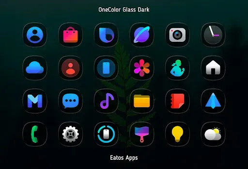 Скриншот 1 — OneColor GlassDark - Icon Pack