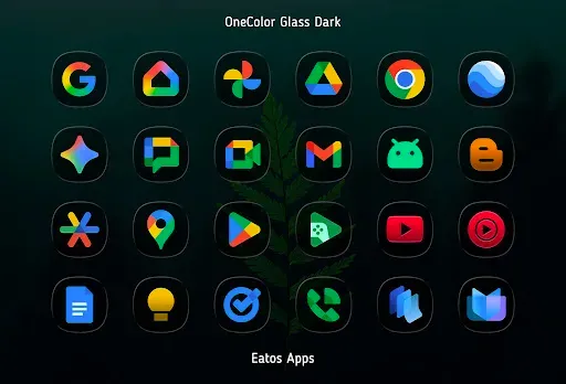 Скриншот 2 — OneColor GlassDark - Icon Pack