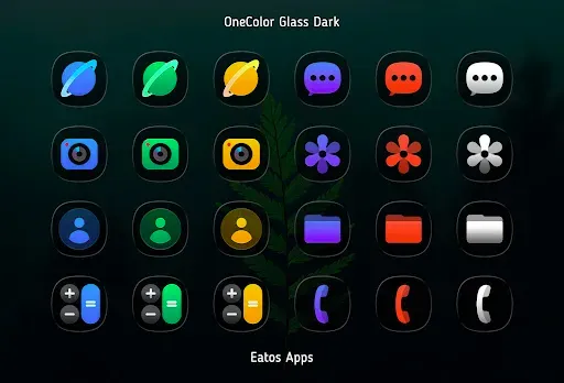 Скриншот 3 — OneColor GlassDark - Icon Pack