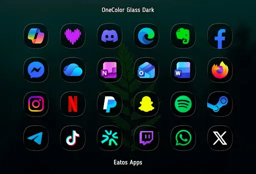 Скриншот 4 — OneColor GlassDark - Icon Pack