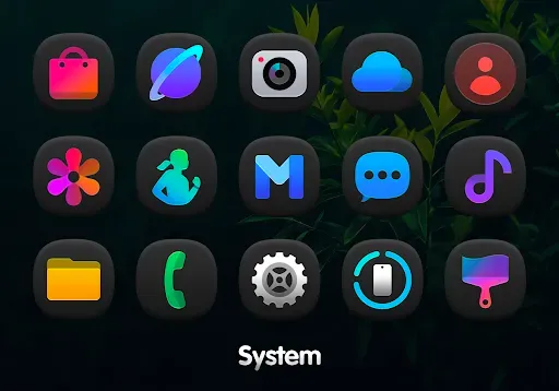 Скриншот 1 — OneDark 3D - Icon Pack
