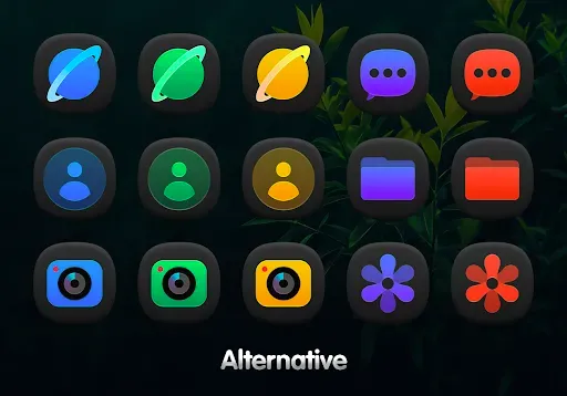 Скриншот 2 — OneDark 3D - Icon Pack