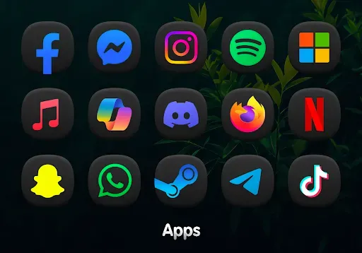 Скриншот 4 — OneDark 3D - Icon Pack