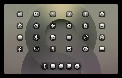 Скриншот 8 — OneGlass (Dark) - Icon Pack