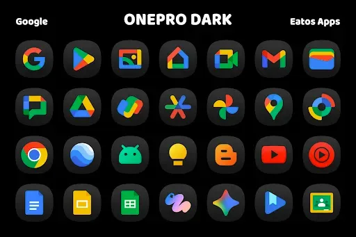 Скриншот 3 — OnePro (Dark) - Icon Pack