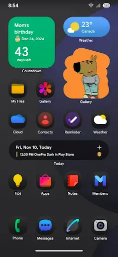 Скриншот 5 — OnePro (Dark) - Icon Pack