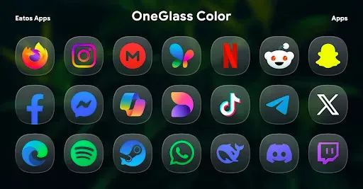 Скриншот 3 — OneGlass 8 (Color) - Icon Pack
