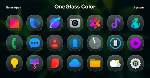 Скриншот 7 — OneGlass 8 (Color) - Icon Pack