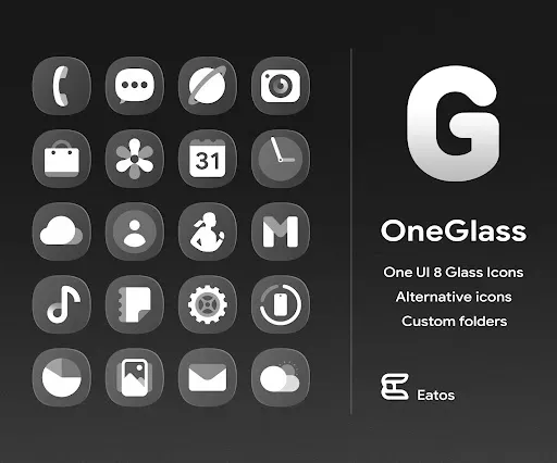 Скриншот 1 — OneGlass 8 - Icon Pack