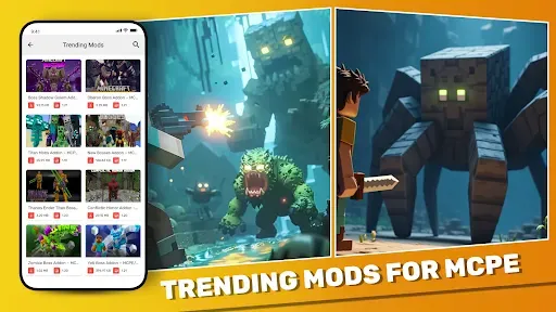 Скриншот 3 — Mobs and Bosses for MCPE
