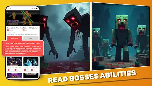 Скриншот 4 — Mobs and Bosses for MCPE