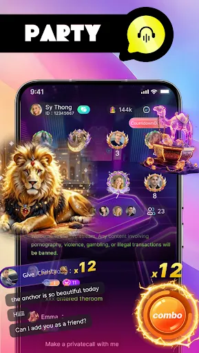 Скриншот 3 — Echoo - Video Chat & Party