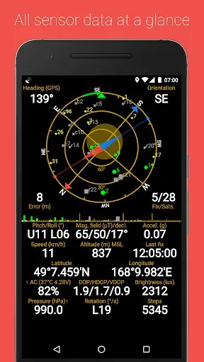 Скриншот 1 — GPS Status & Toolbox