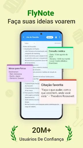 Скриншот 1 — Notas: Bloco de notas, FlyNote