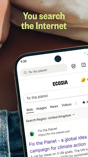 Скриншот 1 — Ecosia: Search to plant trees