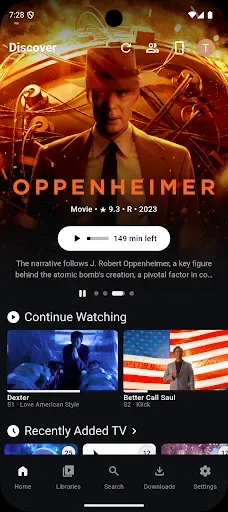 Скриншот 1 — Plezy for Plex