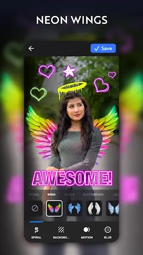 Скриншот 1 — AI Photo Editor - Neon Effects