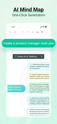Скриншот 4 — EdrawMind: AI Mind map & Notes