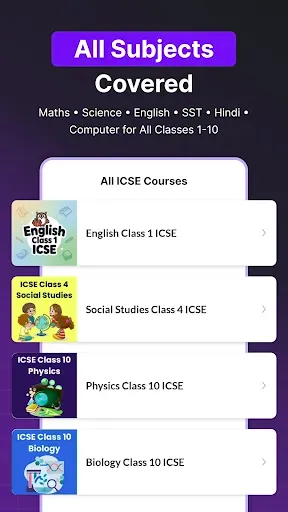 Скриншот 2 — ICSE Class 1-10 Notes & PYQs
