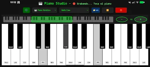 Скриншот 2 — Piano Studio Mobile