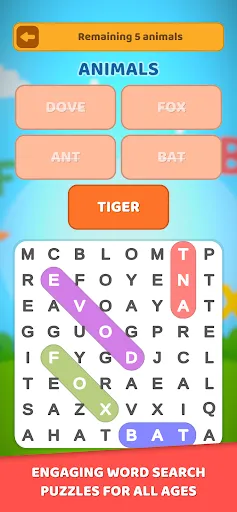Скриншот 1 — Word Search for Kids