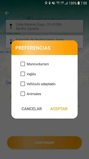 Скриншот 3 — 1Taxi! - Pide y reserva taxis