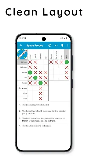 Скриншот 3 — Logic Grid Puzzles: Brain Game