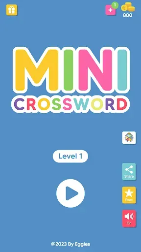 Скриншот 1 — Mini Crossword - Word Fun!